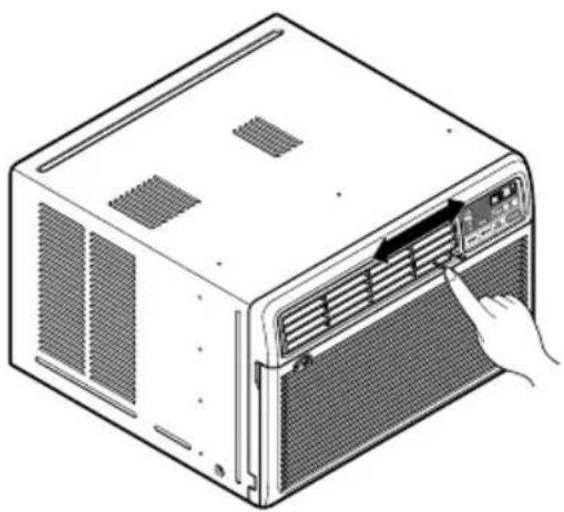 LG R1001E - Réglage de l'orientation du débit d'air - 1