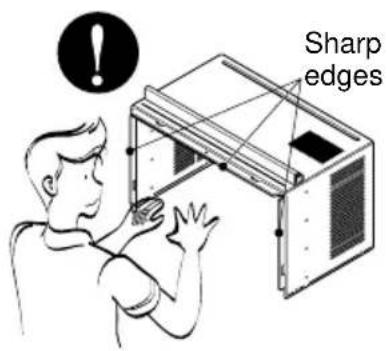 LG R1001E - Be cautious not to touch the sharp edges when installing. - 1