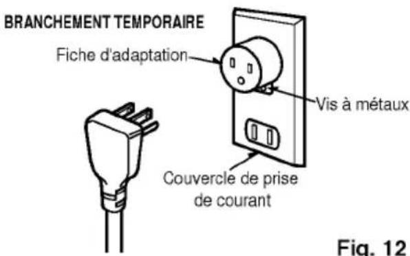 LG R0801E - POUR LA SÉCURITÉ DE L'UTILISATEUR, CET APPAREIL DOIT ÊTRE CONVENABLEMENT MIS À LA TERRE - 2