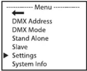Cameo X3 TW - SYSTEMEINSTELLUNGEN (Settings) - 1