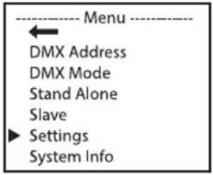 Cameo X3 TW - USTAWIENIA SYSTEMU (Settings) - 1