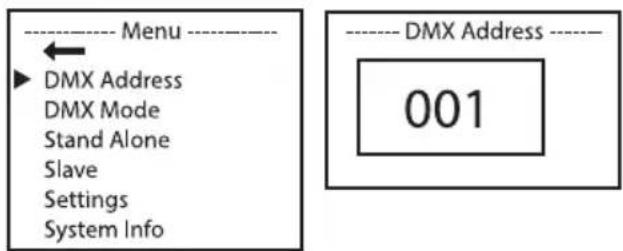Cameo X3 TW - DMX-STARTADRESSE EINSTELLEN (DMX Address) - 1