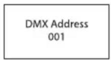 Cameo LUXIS FC - RÉGLAGE DE L'ADRESSE DE DÉPART DMX (DMX Address) - 3