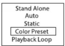 Cameo LUXIS FC - MODE DE FONCTIONNEMENT STAND ALONE COLOR PRESET - 2
