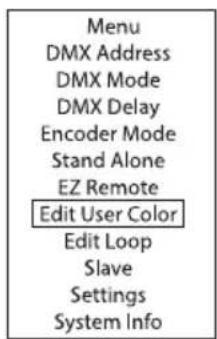 Cameo LUXIS FC - ÉDITER LES PRESETS UTILISATEURS (Edit User Color) - 1