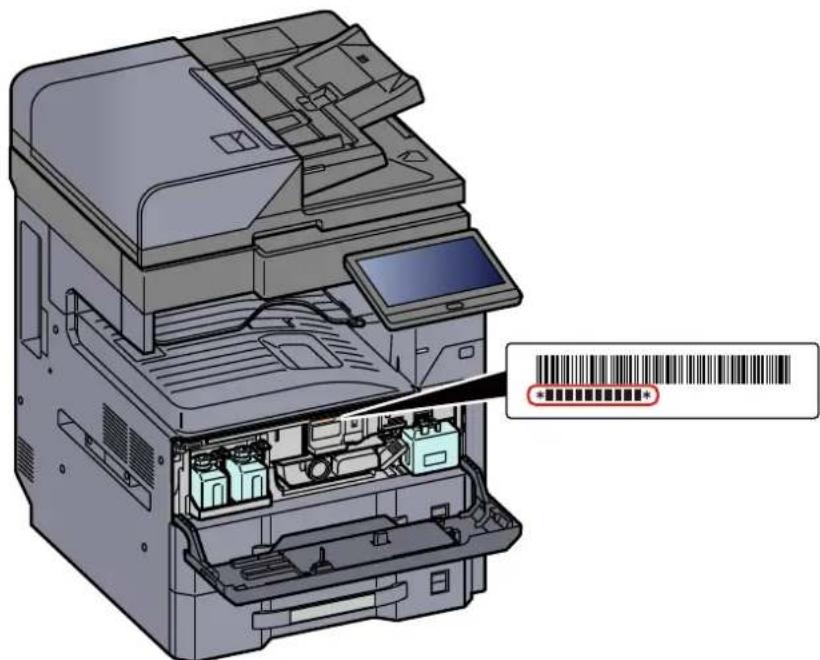 OLIVETTI d-Copia 4002MF - Vérification du numéro de série de l'équipement - 1
