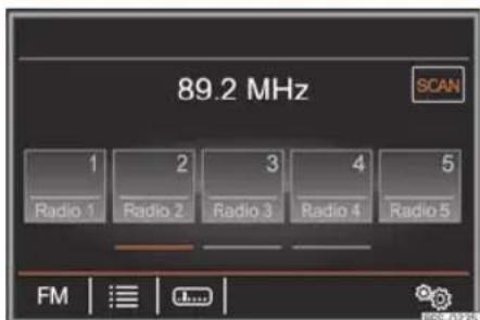 SEAT Alhambra (2023) - Définir un nom de station (bande de fréquence FM) - 1
