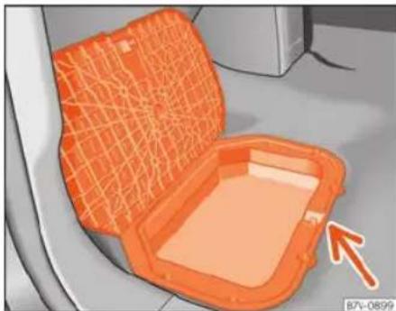 SEAT Alhambra (2023) - Compartiments du plancher arrriere - 1