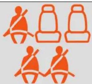 SEAT Alhambra (2023) - Indication du bouclage des ceintures de la banquette arrête - 1