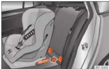 SEAT Alhambra (2023) - Fixer un siège pour enfants avec le système ISOFIX et Top Tether - 2