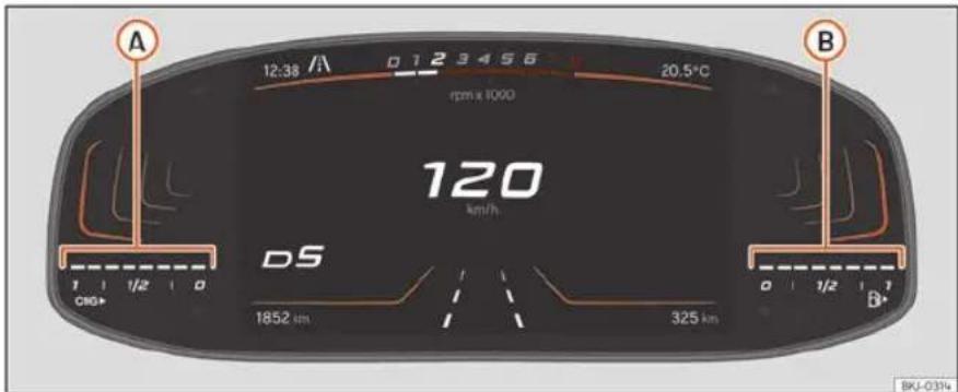 SEAT Arona (2023) - Indicateur du niveau de gaz naturel (GNC) - 1