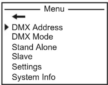 Cameo P2 T - DMX-STARTADRESSE EINSTELLEN (DMX Address) - 1