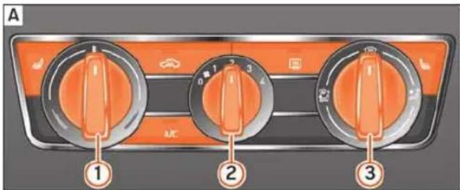 SEAT Ibiza (2023) - Commandes de la climatisation manuelle / Système de chauffage et air frais - 1