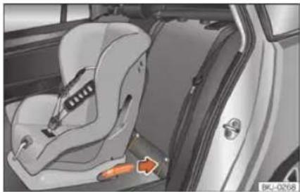 SEAT Ibiza (2023) - Fixation du siège pour enfants avec le système ISOFIX ou i-Size - 2