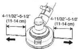 4-11/32"-5-1/2" (11-14 cm) 4-11/32"-5-1/2" (11-14 cm)