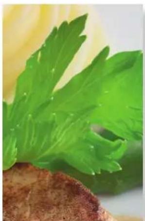 TRISA Combi Steamer 7695.42 - Pork filet medallions on red Thai curry sauce with vanilla potato stock - 1