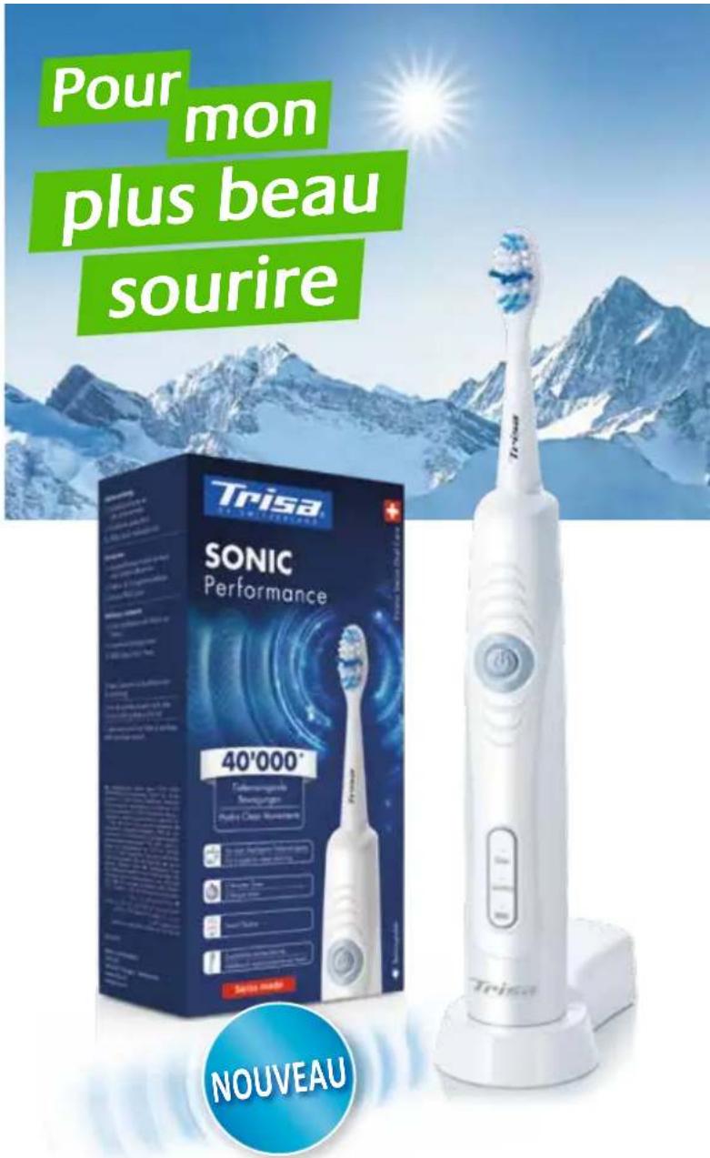 TRISA Sonic Performance 4664.05 - Deux types de brosses adaptées aux besoins individuels. - 3