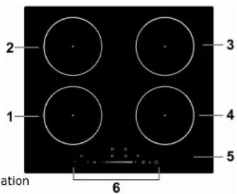 CANDY CIS642SCTT/1 - Product Overview to Top View - 2