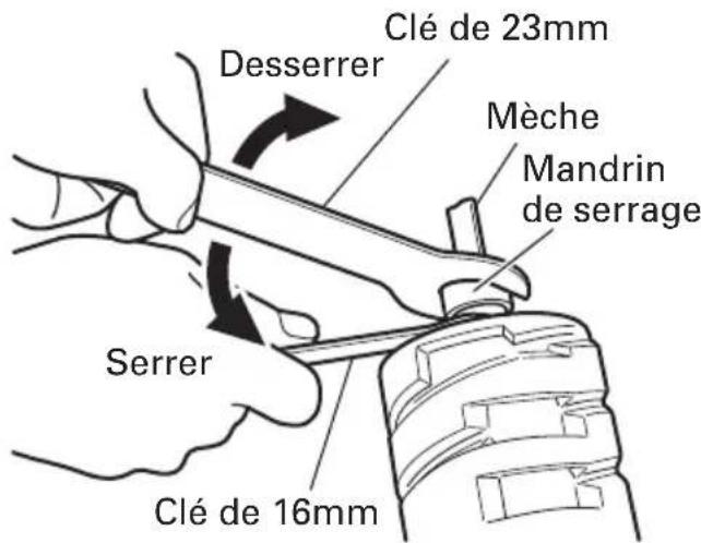HITACHI KM12VC - Retrait de la mèche - 2