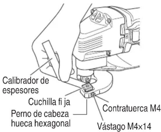 Calibrador de espesores Cuchilla fi ja Perno de cabeza hueca hexagonal Contratuerca M4 Vástago M4×14
