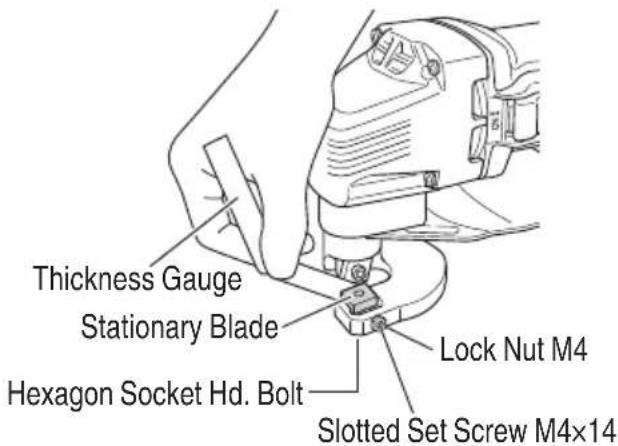 Thickness Gauge Stationary Blade Hexagon Socket Hd. Bolt Lock Nut M4 Slotted Set Screw M4×14