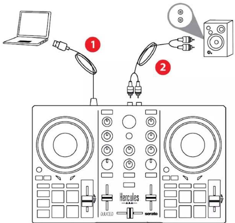 HERCULES DJControl Inpulse 200 MK2 - Подключение - 1