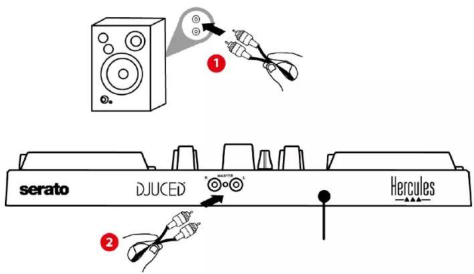 HERCULES DJControl Inpulse 200 MK2 - Master 输出（输出 1-2，用于连接音箱） - 1