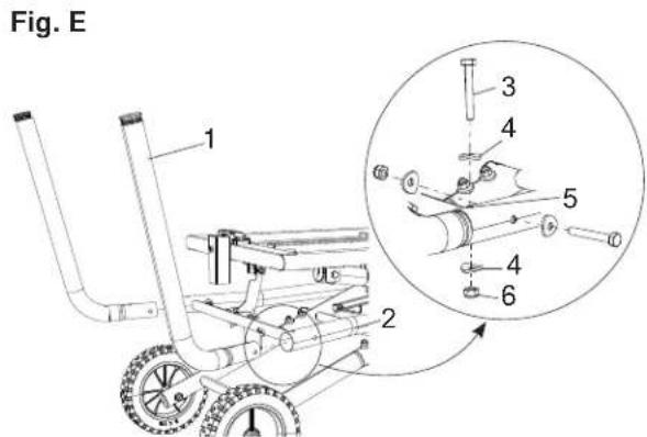 HITACHI UU240R - INSTALLATION DES PIEDS DU SUPPORT (FIG. E) - 1