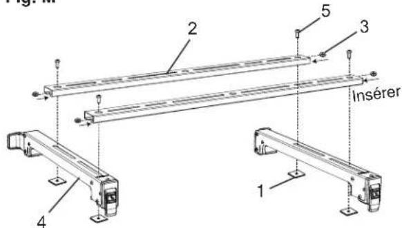 HITACHI UU240R - Utilisation des supports de fixation auxiliaires (fournis) (FIG. L, M, N, O) - 2