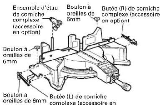 HITACHI C12FDH - Méthode de coupe des moulures de corniche sans inclinaison de la lame de scie - 1