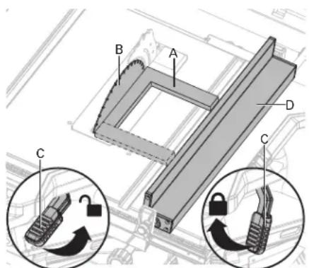 HITACHI C10RJ - ALIGNEMENT DU GUIDE LONGITUDINAL PAR RAPPORT À LA LAME (FIG. 30a-30b) - 1