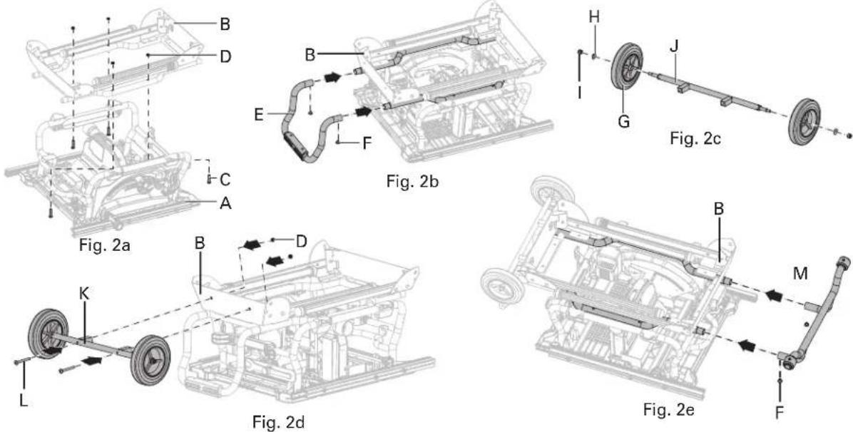 HITACHI C10RJ - ASSEMBLER LE SOCLE (Fig. 2a-2e) - 1