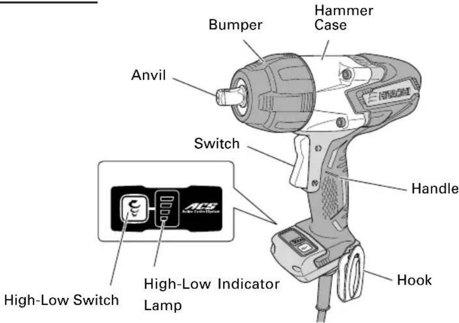 HITACHI WR16SE - NAME OF PARTS - 1
