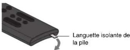 YAMAHA SR-B30A - Préparation de la télécommande - 1