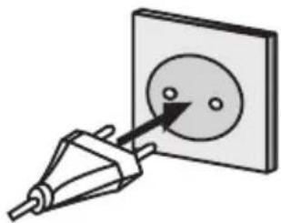 AIWA 40AN5503FHD - Connect the TV to the mains socket - 1