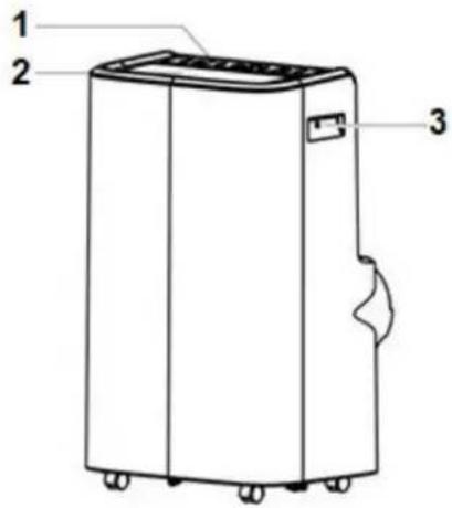 SUNTEC Coolfixx 16000 BTU App - Componentes do aparelho de ar condicionado local portátil - 1