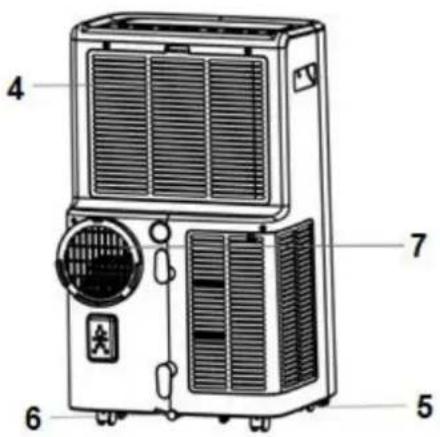 SUNTEC Coolfixx 16000 BTU App - Componentes do aparelho de ar condicionado local portátil - 2
