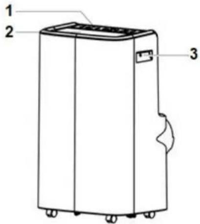 SUNTEC Coolfixx 16000 BTU App - Podzespoły składowe przenośnego klimatyzatora lokalnego - 1