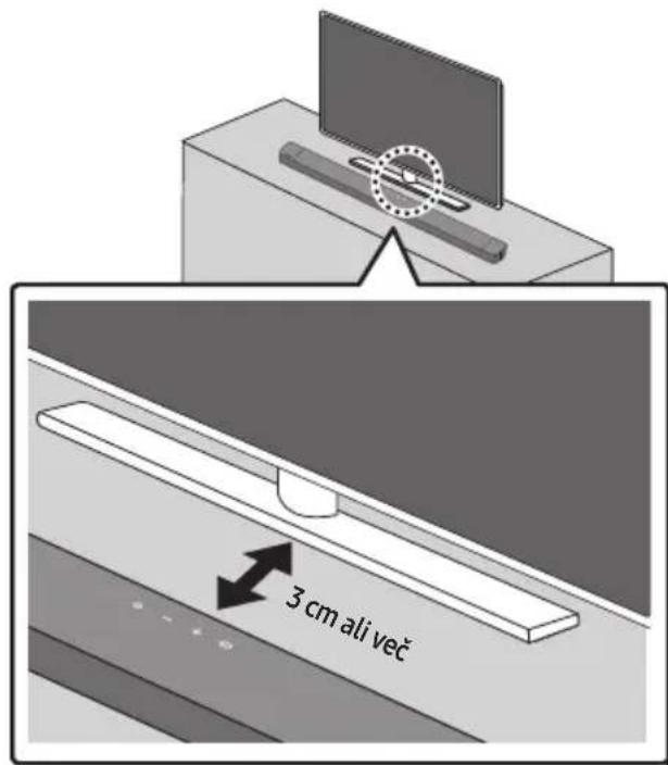 SAMSUNG HW-C460G - NAMEŠČANJE ZVOČNIKA SOUNDBAR NA STOJALO ZA TELEVIZOR - 1