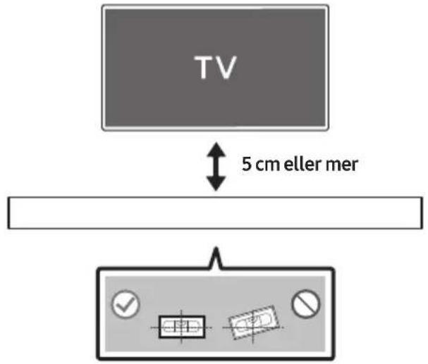 TV 5 cm eller mer