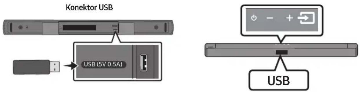 SAMSUNG HW-C460G - PŘIPOJENÍ PAMĚTOVÉHO ZAŘÍZENÍ USB - 1