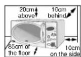 SAMSUNG CE2977NT - Installing Your Microwave Oven - 1
