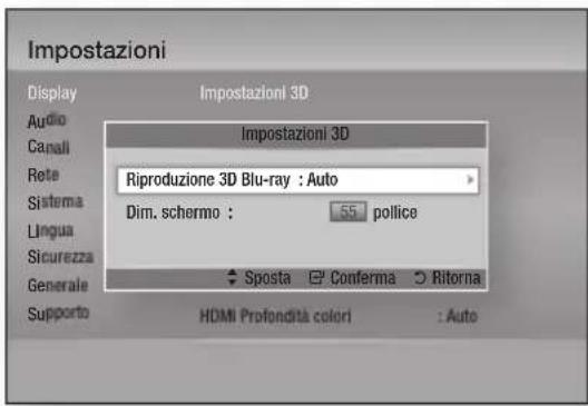 SAMSUNG BD-E6300 - Impostazioni 3D - 1