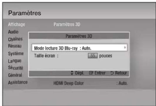 SAMSUNG BD-E6300 - Paramètres 3D - 1