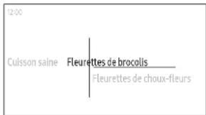 12:00 Cuisson saine Fleurettes de brocolis Fleurettes de choux-fleurs