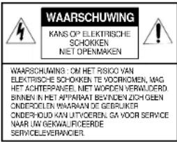 WAARSCHUWING KANS OP ELEKTRISCHE SCHOKIKEN NET OPENMAKEN WAARSCHUWING: ON HET RISKO VAN ELEKTRISCHE SCHOKEN TE VOORKOMEN, MAG HET ACHTERPANEEL, NET WORDEN VERWALDERD Binnen IN HET APPARAT BEVINDEN ZICH GEEN ONDEROLED, WARRAW OR GEBRUKER ONDERHOOD KAN UTYDEREN, GA YOUR SERVICE WAAR UW GEKWALRICEERDE SERVICELEVERANDIER.