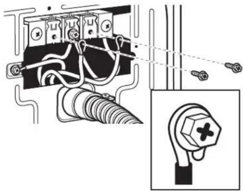 Electrical wiring diagram showing connections between components and a plug socket (no text or symbols)