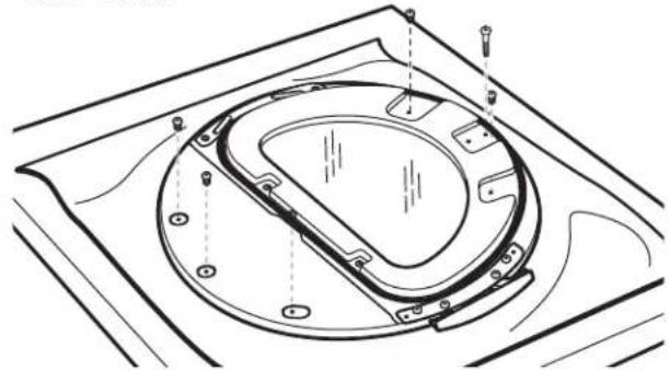 Technical line drawing of a mechanical component with mounting holes and internal cavity (no text or symbols)