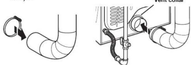 Technical diagram showing pipe connection and valve assembly with labeled components
