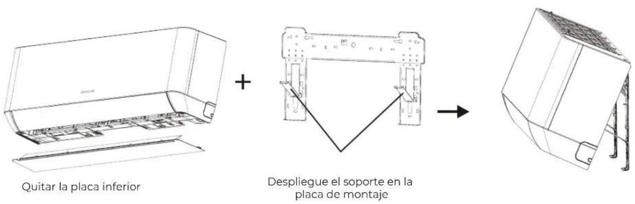 AIWA ACD-24KBTU - A veces, si las pepitas de refrigerante ya estaban incrustadas en la pared, o si desea conectar las pepitas y los cables en la pared, haga lo siguiente: - 1